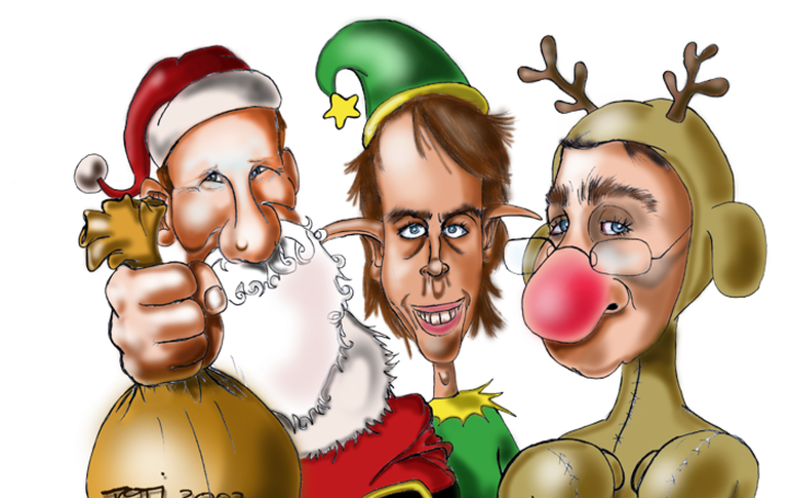 Philipp, Flo und Bernd in einer Illustration von Toti