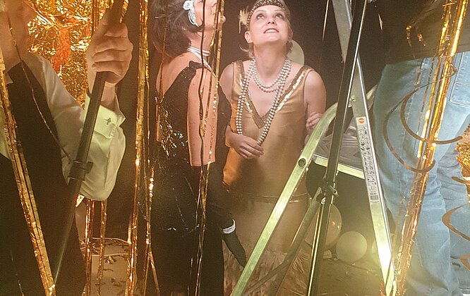 Shot von oben wird aufgenommen