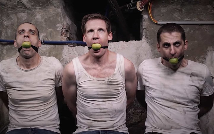 Klaus, Philipp und Bernd gefangen im Keller
