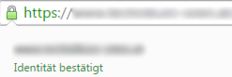 Gültiges SSL Inhaber- oder Wildcard-Zertifikat (optisch nicht unterscheidbar)
