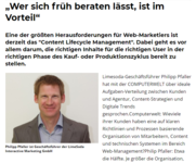 "Wer sich früh beraten lässt, ist im Vorteil" von computerwelt.at