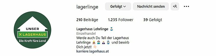 Lagerlinge Instagram-Account