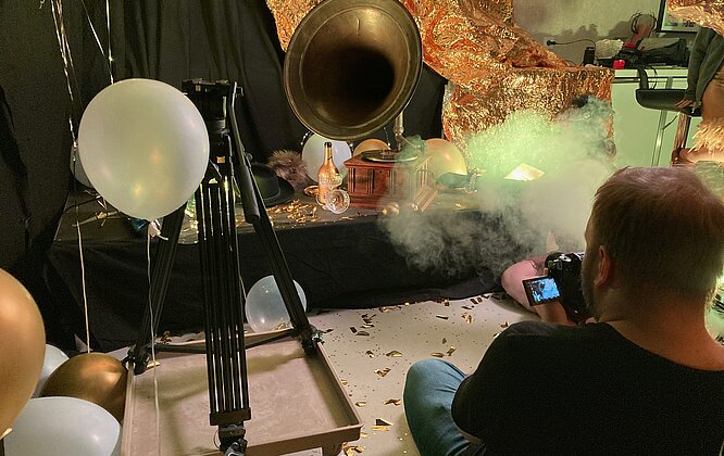 Closeup wird gefilmt