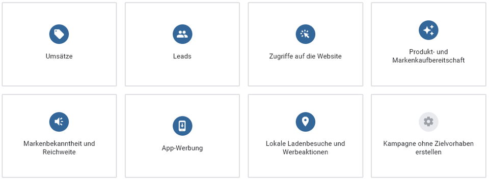 Google Ads Zielvorhaben Zielvorhaben bei Google Ads