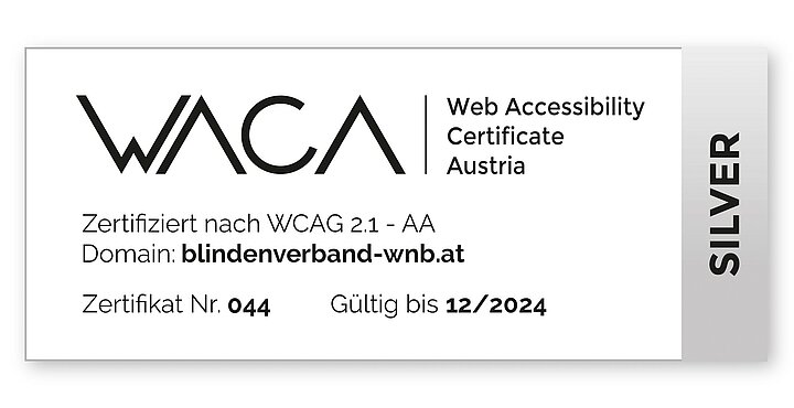 Barrierefreies Webdesign WACA Zertifizierung Silber Barrierefreies Webdesign WACA Zertifizierung Silber