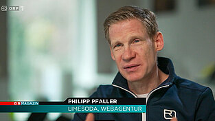 Philipp Pfaller im ORF-Interview in der Sendung ZIB Magazin