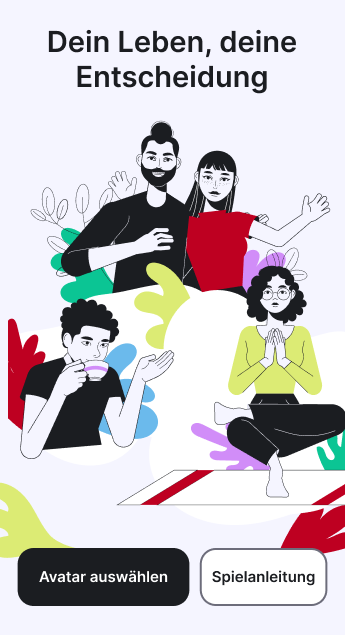 Mobilansicht der Avatar-Auswahl