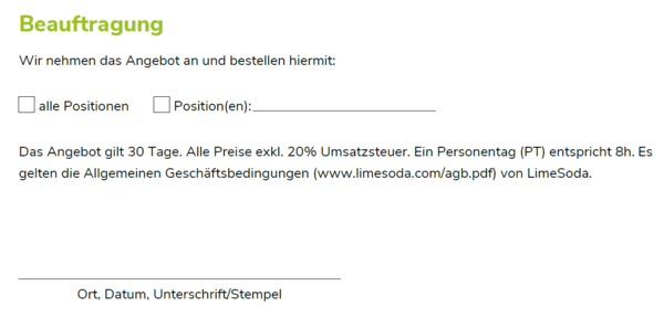 Screenshot AGB-Zustimmung im Angebot