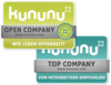 kununu-Auszeichnungen als Open Company und Top Company