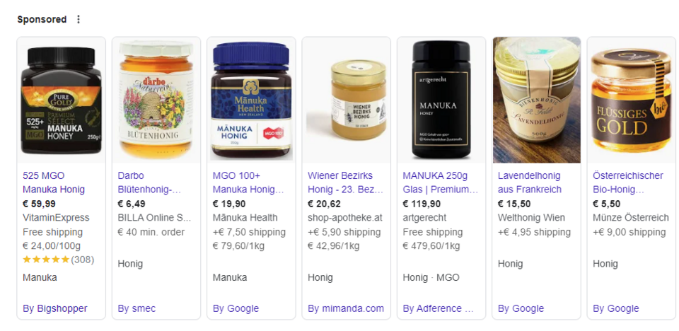 Google Shopping bezahlte Suche