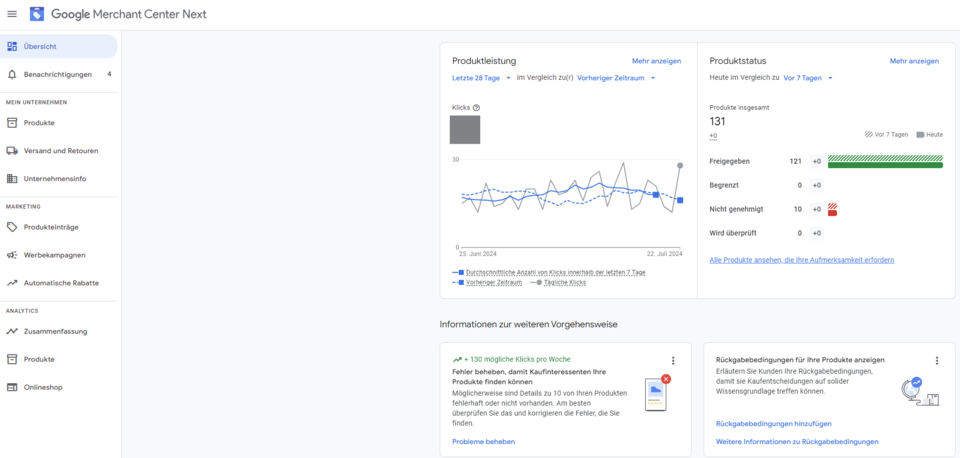 Google Merchant Center Next
