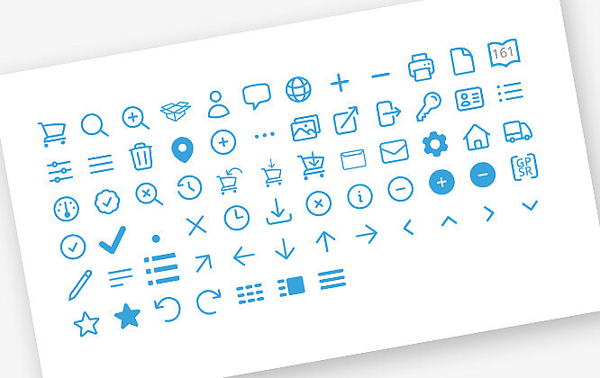 Icon-Bibliothek im Online Styleguide.