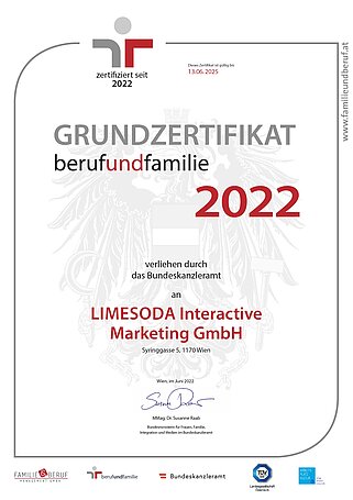 Grundzertifikat berufundfamilie LIMESODA
