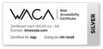 Zertifikat Barrierefreiheit WACA Silber für www.limesoda.com