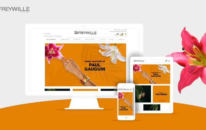 Referenzbild Webshop Freywille 