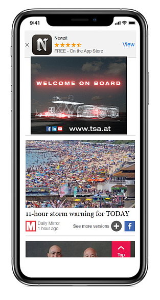Screenshot TSA Kampagne