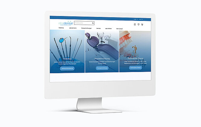 Referenzbild Webshop ABC Dental