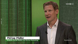 Philip Pfaller live im ORF-Studio