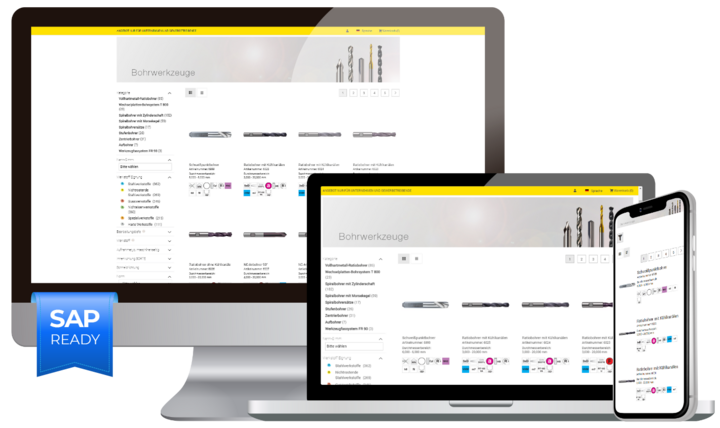 ECOPLAN ProLine Screens am Beispiel Bohrwerkzeuge