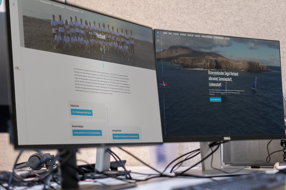 Screen der OeSV-Website