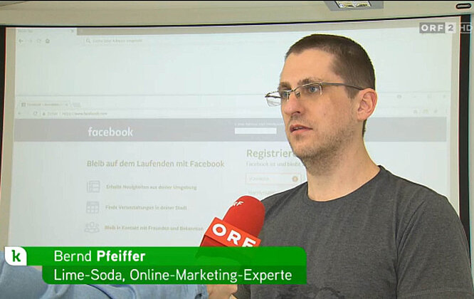 TV-Interview Bernd Pfeiffer LimeSoda Kreativdirektor Bernd Pfeiffer im ORF-Interview
