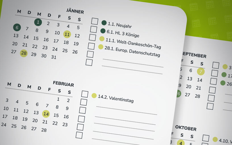 LIMESODA E-Commerce Kalender